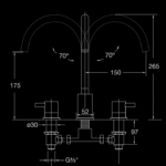 100 2000 3-HOLE BASIN MIXER 3