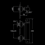 100 3200 EXPOSED THERMOSTATIC FOR SHOWER 3