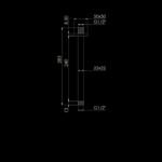 120 1581 SHOWER ARM CEILING MOUNTED 240 MM 1