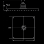 120 1686 RAIN SHOWER 300 X 300 X 8 MM 3