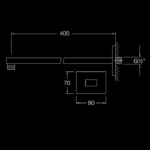 120 7910 SHOWER ARM WALL MOUNTED 400 MM 1