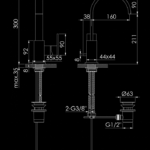 135 1501 SINGLE LEVER BASIN MIXER WITH POP UP WASTE 3