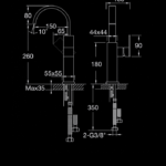 135 1551 SINGLE LEVER BASIN MIXER WITHOUT POP UP WASTE 2