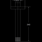 100 1581 SHOWER ARM CEILING MOUNTED 1