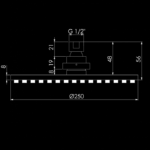 100 1686 RAIN SHOWER DIA. 250 X 8 MM 3