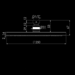 100 1686 S RAIN SHOWER DIA. 250 X 8 MM 3