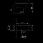 135 1660 WALL MOUNTED ELBOW OUTLET 1