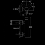 160 1210 EXPOSED SINGLE LEVER MIXER FOR SHOWER 2