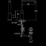 160 1500 SINGLE LEVER BASIN MIXER WITH POP UP WASTE 2