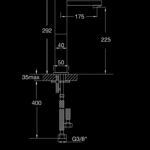 160 1710 SINGLE LEVER BASIN MIXER WITHOUT POP UP WASTE 3