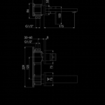 160 1804 3 WALL MOUNTED SINGLE LEVER BASIN MIXER (FINISH SET) 2