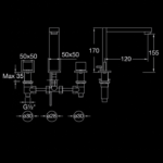 160 2000 3-HOLE BASIN MIXER 3