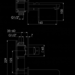 170 1804 3 WALL MOUNTED SINGLE LEVER BASIN MIXER (FINISH SET) 2