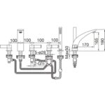 180 2423 5-HOLE DECK MOUNTED BATH MIXER 3