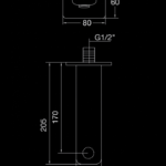 200 2300 WALL SPOUT FOR BASIN OR BATHTUB 1