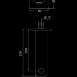 200 2310 WALL SPOUT FOR BASIN OR BATHTUB 1