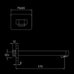 230 2300 WALL SPOUT FOR BASIN OR BATHTUB 1