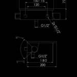 240 1100 EXPOSED SINGLE LEVER MIXER ½″ FOR BATHTUB 2