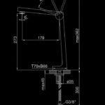 240 1700 SINGLE LEVER BASIN MIXER WITHOUT POP UP WASTE 3