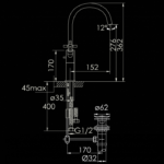 250 1550 SINGLE HOLE BASIN MIXER WITH POP UP WASTE 2