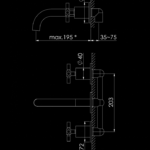 250 1902 3-HOLE WALL MOUNTED BASIN MIXER 3