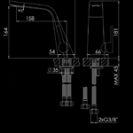 260 1010 1 BN SINGLE LEVER BASIN MIXER WITHOUT POP UP WASTE 2