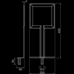 390 1620 WALL RAIN SHOWER PANEL 430 X 200 MM 3