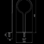 390 1625 WALL RAIN SHOWER PANEL 430 MM X 200 MM 3