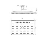 390 4434 Rain shower with 3 functions 320 x 200 x 33 mm 2