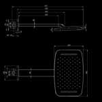 390 7722 WALL RAIN OVERHEAD SHOWER SET 570 X 405 MM 3